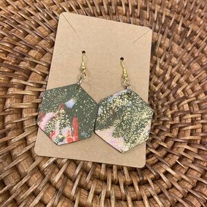 Pretty polymer clay handmade earrings